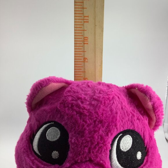 Tic Tac Toy Stuffed Cat Bright Pink 9" Plush Soft Toy Fuchsia Kitty Kitten 8" - Picture 8 of 8